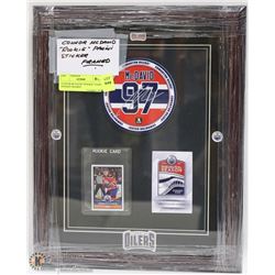 CONNOR MCDAVID "ROOKIE" PANINI STICKER, FRAMED