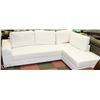 Image 1 : NEW WHITE LEATHERETTE 'L' SHAPE SECTIONAL