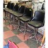 Image 1 : SET OF 6 CHROME AND VINYL BAR STOOLS