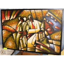 FRAMED ABSTRACT CANVAS PICTURE