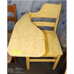 ANTIQUE WOOD SCHOOL DESK