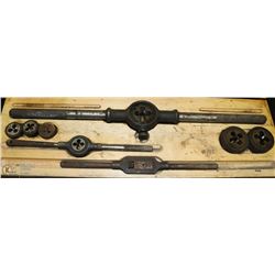 WOOD CASED TAP AND DIE SET