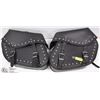 Image 1 : 2 LEATHER MOTORCYCLE  SADDLE BAGS