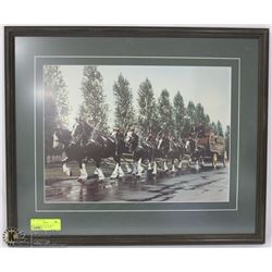 VINTAGE FRAMED POTTERS CLYDESDALES 1960 WITH