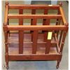 Image 1 : VINTAGE WOOD MAGAZINE RACK