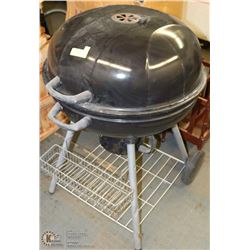 LARGE ROUND CHARCOAL BBQ ON WHEELS