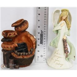 NEW TABLE MINI FOUNTAIN AND ANGEL FIGURINE