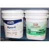 Image 1 : LOT OF TWO 5 GALLON JUGS OF GREY COLORED PAINT
