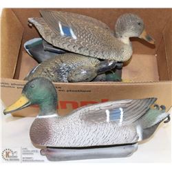 4 FULLSIZE DUCK DECOYS (WEIGHTED ON BOTTOM)