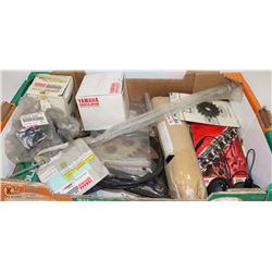 FLAT W/NEW YAMAHA MOTORCYCLE PARTS -
