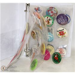 BOOK OF COLLECTIBLE BUTTONS , MOSTLY SPORTS