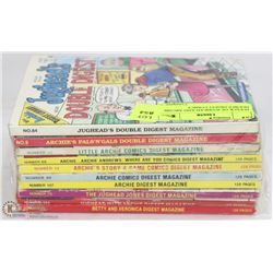 10 PACK OF JUGHEAD AND ARCHIE DOUBLE DIGEST COMICS