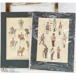 LOT OF ROYAL CANADIAN REGIMENT 12 UNIFORM PRINTS,