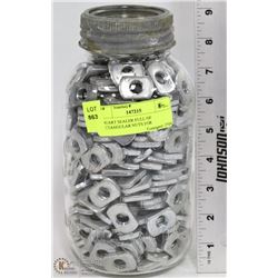 1 QUART SEALER FULL OF RECTANGULAR NUTS FOR