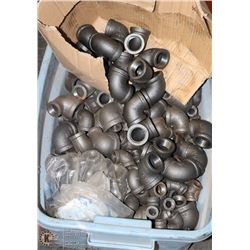 BOX OF ELBOW GAS FITTING COUPLERS