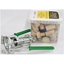 MADE IN ITALY - BOTTLE CAPPER WITH CONTAINER OF