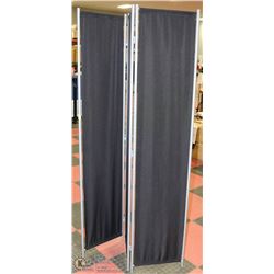 CLOTH AND METAL BLACK OUT ROOM DIVIDER