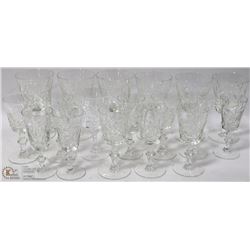 ESTATE BOX OF PINWHEEL CRYSTAL GLASSES ON CHOICE