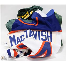 EDMONTON ESKIMOS BAG WITH SPORTS MEMORABILIA