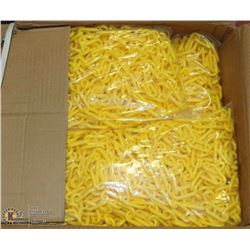 YELLOW 2"  X 100 FT PLASTIC YELLOW WARNING CHAIN