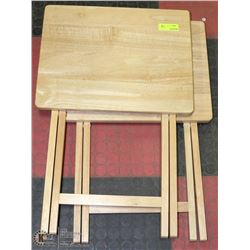 PAIR OF MAPLE TV TRAYS