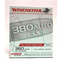1 box of 200 Rounds Winchester 380 Auto.