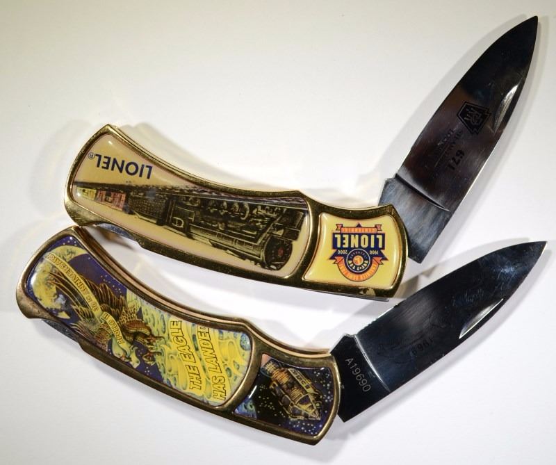 LIONEL TRAIN KNIFE & APOLLO II 30th ANNIVERSARY KNIFE