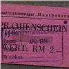 Image 4 : MAUTHAUSEN CONCENTRATION CAMP 2RM COUPON/NOTE