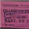 Image 5 : MAUTHAUSEN CONCENTRATION CAMP 2RM COUPON/NOTE