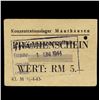Image 2 : MAUTHAUSEN CONCENTRATION CAMP 5RM COUPON/NOTE