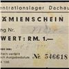 Image 4 : DACHAU CONCENTRATION CAMP 1RM COUPON/NOTE