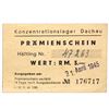 Image 1 : DACHAU CONCENTRATION CAMP 3RM COUPON/NOTE
