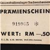 Image 4 : SACHSENHAUSEN CONCENTRATION CAMP 50PF COUPON/NOTE