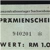 Image 4 : SACHSENHAUSEN CONCENTRATION CAMP 1RM COUPON/NOTE