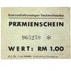 Image 1 : SACHSENHAUSEN CONCENTRATION CAMP 1RM COUPON/NOTE