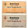 Image 1 : GERMANY GIESSEN NSDAP BAUSTEIN 2RM & 5RM NOTES