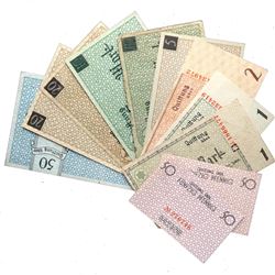 LITZMANNSTADT LODZ JEWISH GHETTO 1940 50pf-50M NOTES