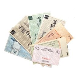 LITZMANNSTADT LODZ JEWISH GHETTO 1940 50pf-50M NOTES