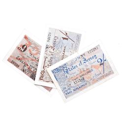 GERMAN OCCUPATION JERSEY 1941 6D-2SH NOTES