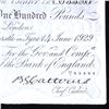Image 5 : GREAT BRITAIN 1929 100 BANK OF ENGLAND WHITE NOTE