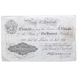 GREAT BRITAIN 1931 100 BANK OF ENGLAND WHITE NOTE