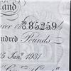Image 6 : GREAT BRITAIN 1931 100 BANK OF ENGLAND WHITE NOTE