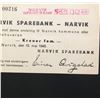 Image 5 : GERMAN OCCUPATION NORWAY 1940 5KR NARVIK SPAREBANK NOTE