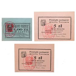 POLAND 1939 STADT THORN TORUN CITY EMERGENCY NOTES