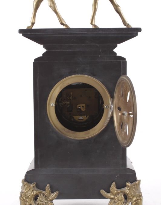 Bronze Horse & Jockey Mantel Clock
