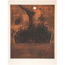Sergio Gonzales-Tornero, At Sea, Aquatint Etching