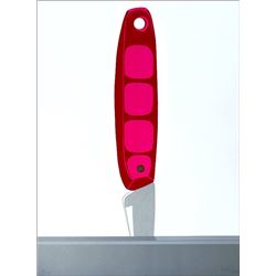 Ana Mercedes Hoyos, Pink Knife, Lithograph
