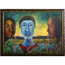 Morales, Tres Cabezas, Oil Painting