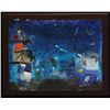 Image 1 : Gustavo Rivera, Blue Abstract, Mixed Media Collage