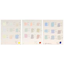 Osvaldo Romberg, Color Classification Series, Acrylic Painting Triptych